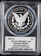 2024-S $1 Morgan PCGS PR70DCAM Advanced Release Emily Damstra Signature