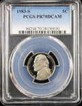 1983-S 5c Jefferson PCGS PR70DCAM