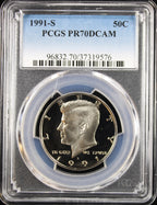 1991-S Kennedy Half Dollar 50c PCGS PR70DCAM