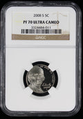 2008-S Jefferson Nickel 5c NGC PR70 Ultra Cameo