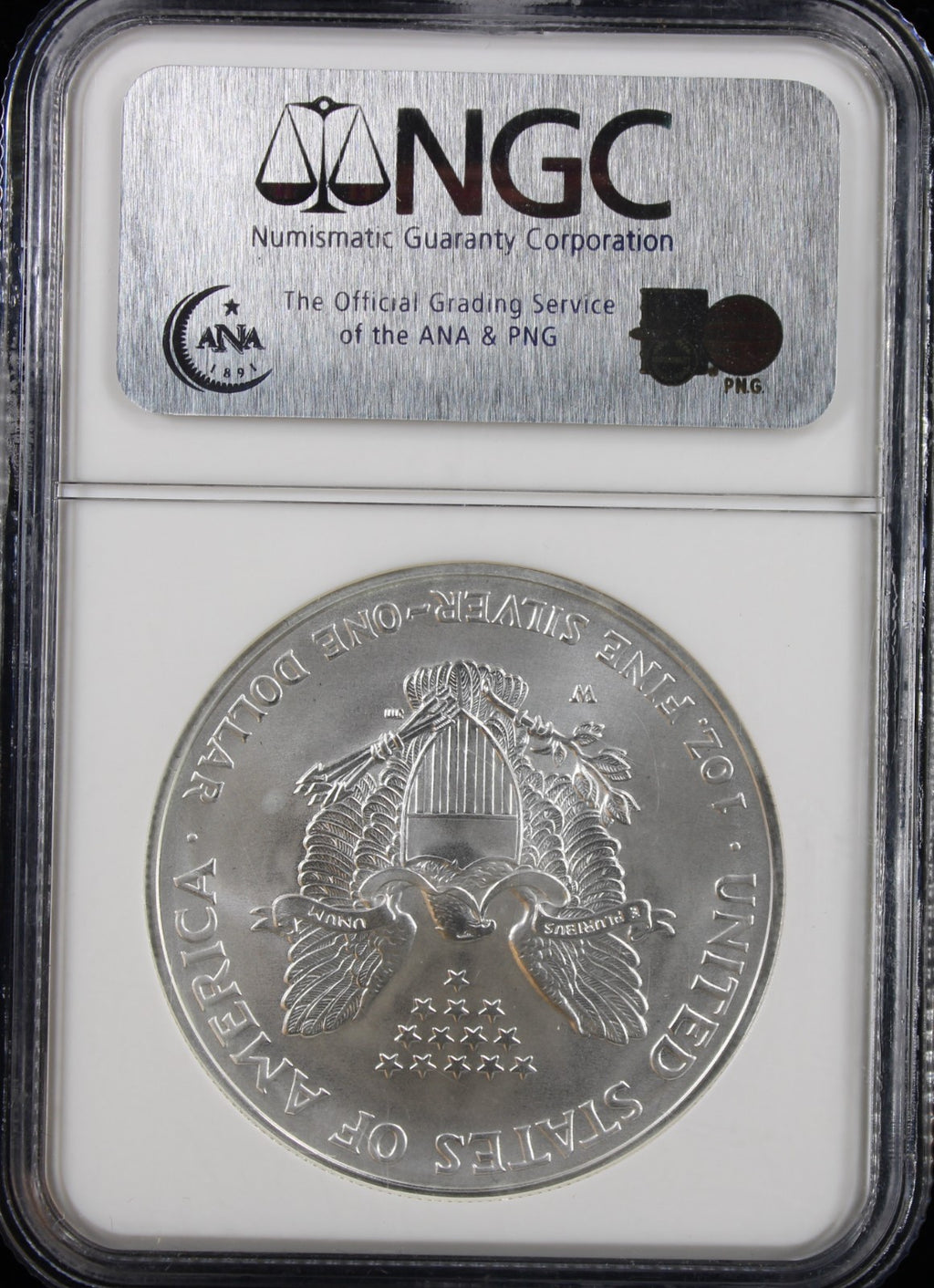 2008-W Silver Eagle NGC MS69 Reverse of 2007