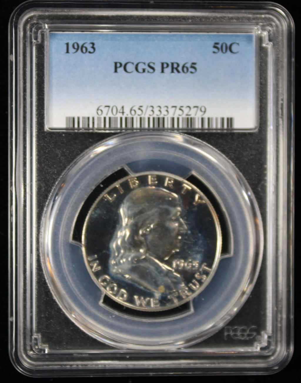 1963 Franklin Proof Half Dollar 50c PCGS PR65