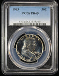 1963 Franklin Proof Half Dollar 50c PCGS PR65