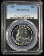 1963 Franklin Proof Half Dollar 50c PCGS PR65