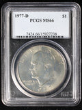 1977-D Eisenhower Clad Dollar $1  PCGS MS66