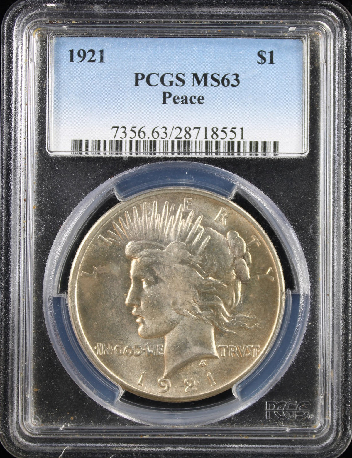 1921 Peace $1 PCGS MS63