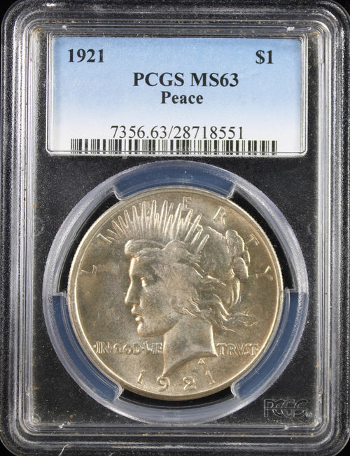 1921 Peace $1 PCGS MS63